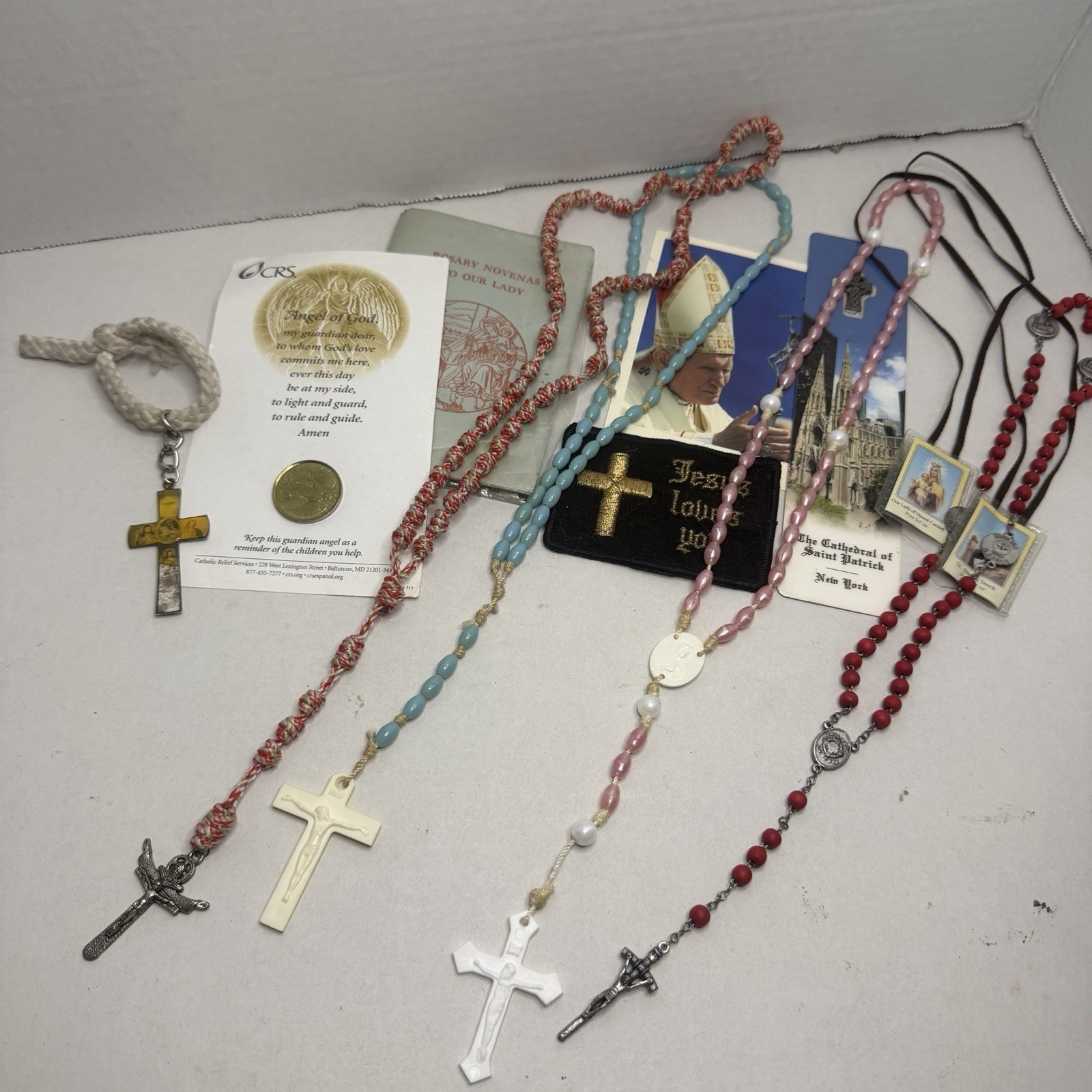 LOT 11 Religious Items, Rosaries- Tokens Etc. Catholics Christianity