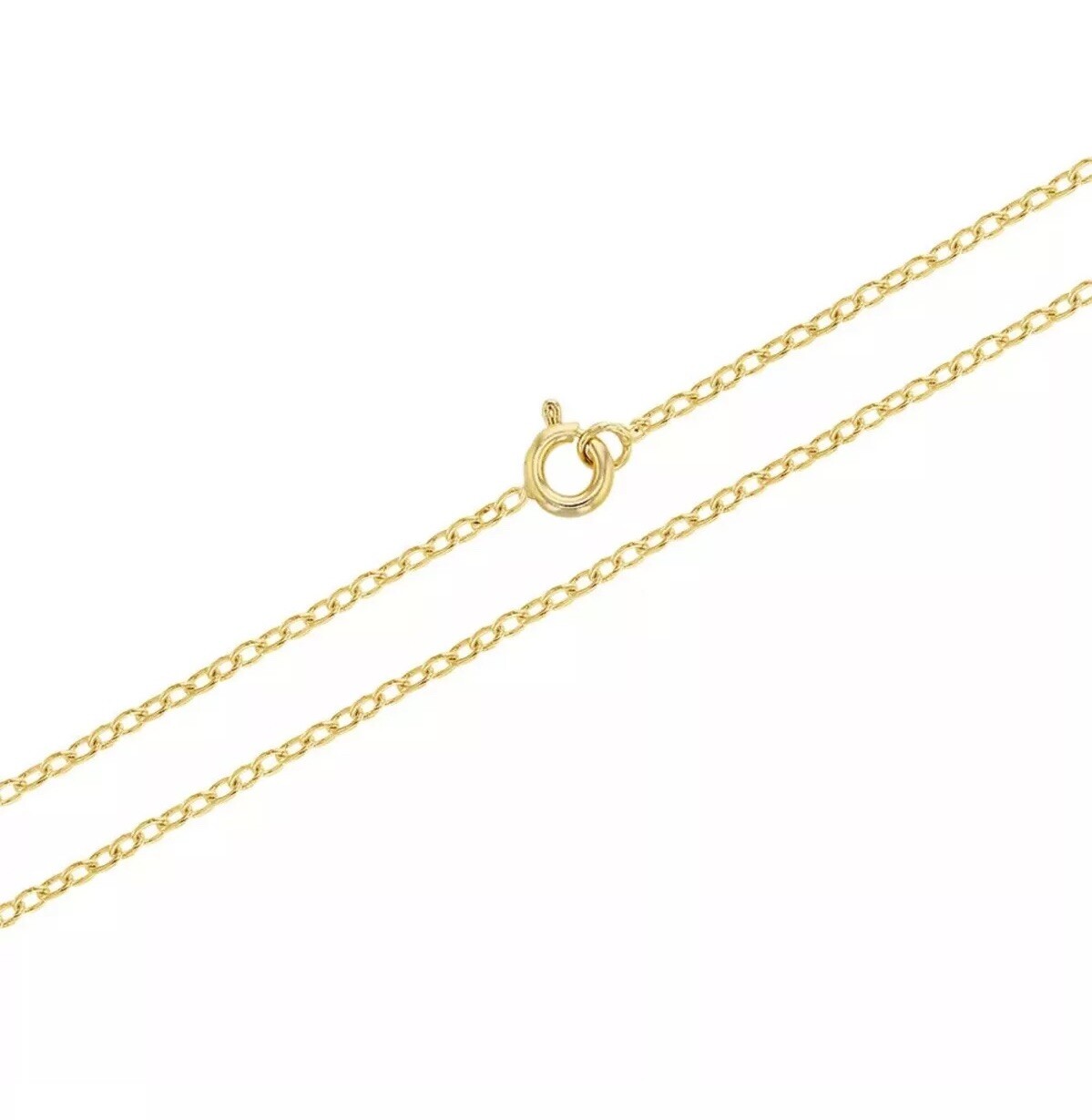 18k Gold Plated San Benito St Saint Benedict Small Medal Protect. Necklace 20”