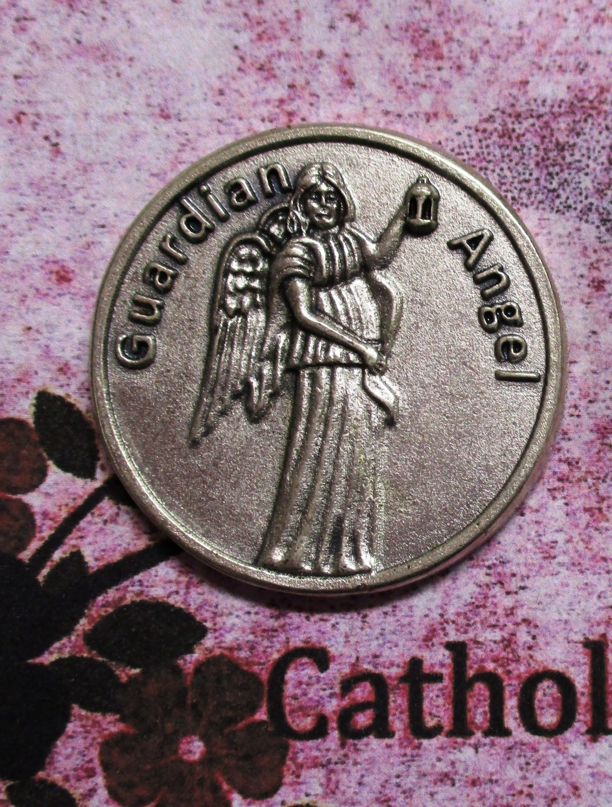 Guardian Angel Prayer – Silver tone Pocket Coin