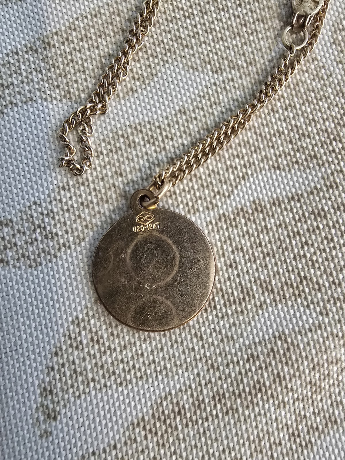 1/20 12K Gold Filled St Christopher Medal Pendant Religious Charm Necklace