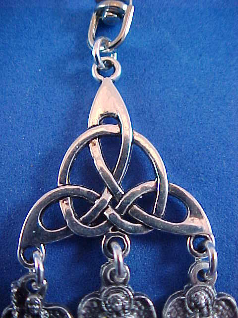 3 ARCHANGEL Key Chain Ring St MICHAEL GABRIEL RAPHAEL Trinity Knot Saint Medals