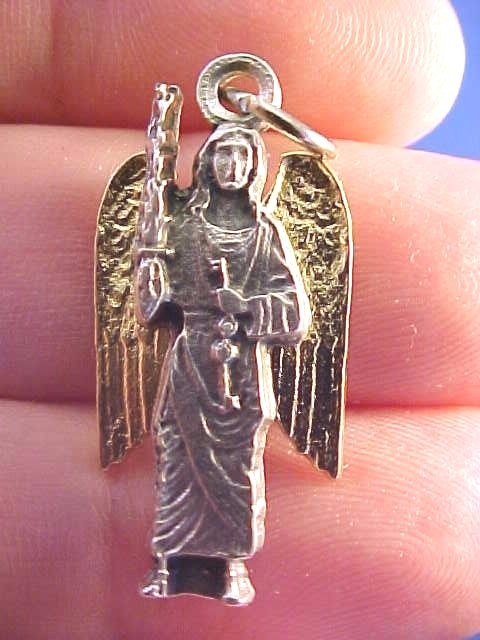 Lot 4 Archangel St Medals Michael Uriel Gabriel Raphael Gold Plate Saint Italy