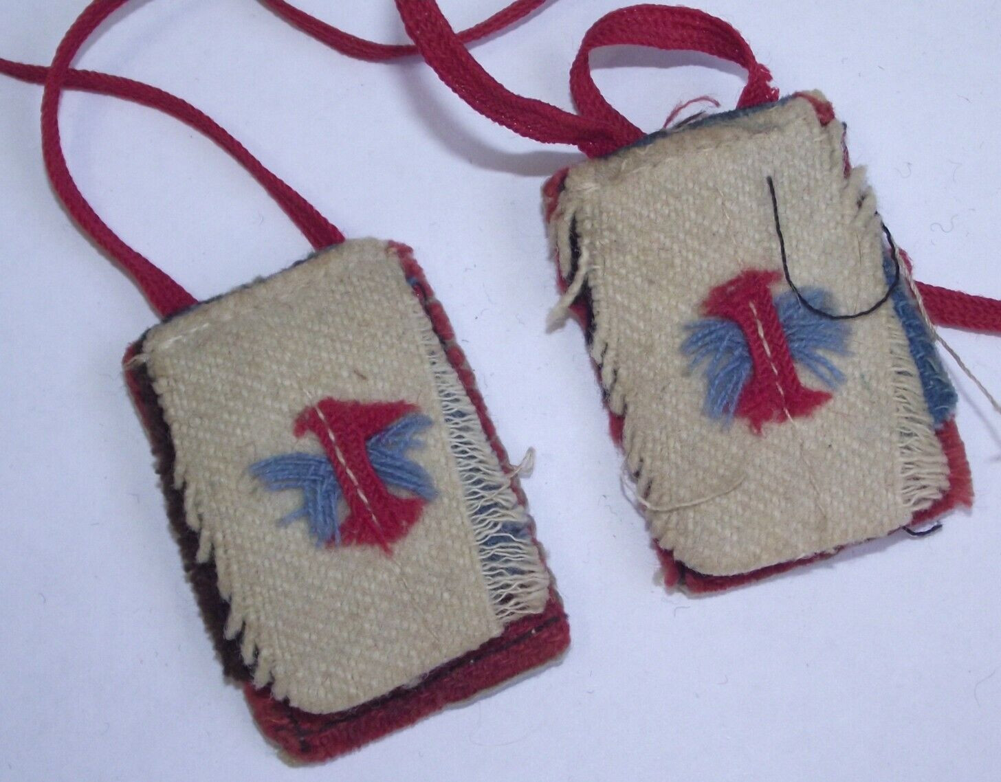 Multi color scapular Holy Passion of Jesus Christ Sacred Hearts Mary save us