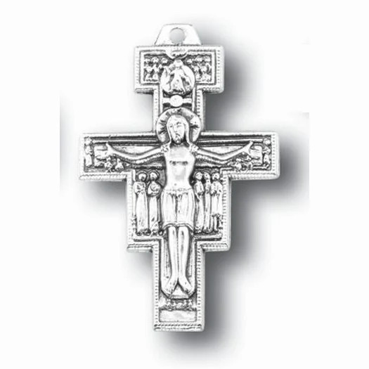 1 3/8″ Oxidized San Damiano Cross 25-Pack