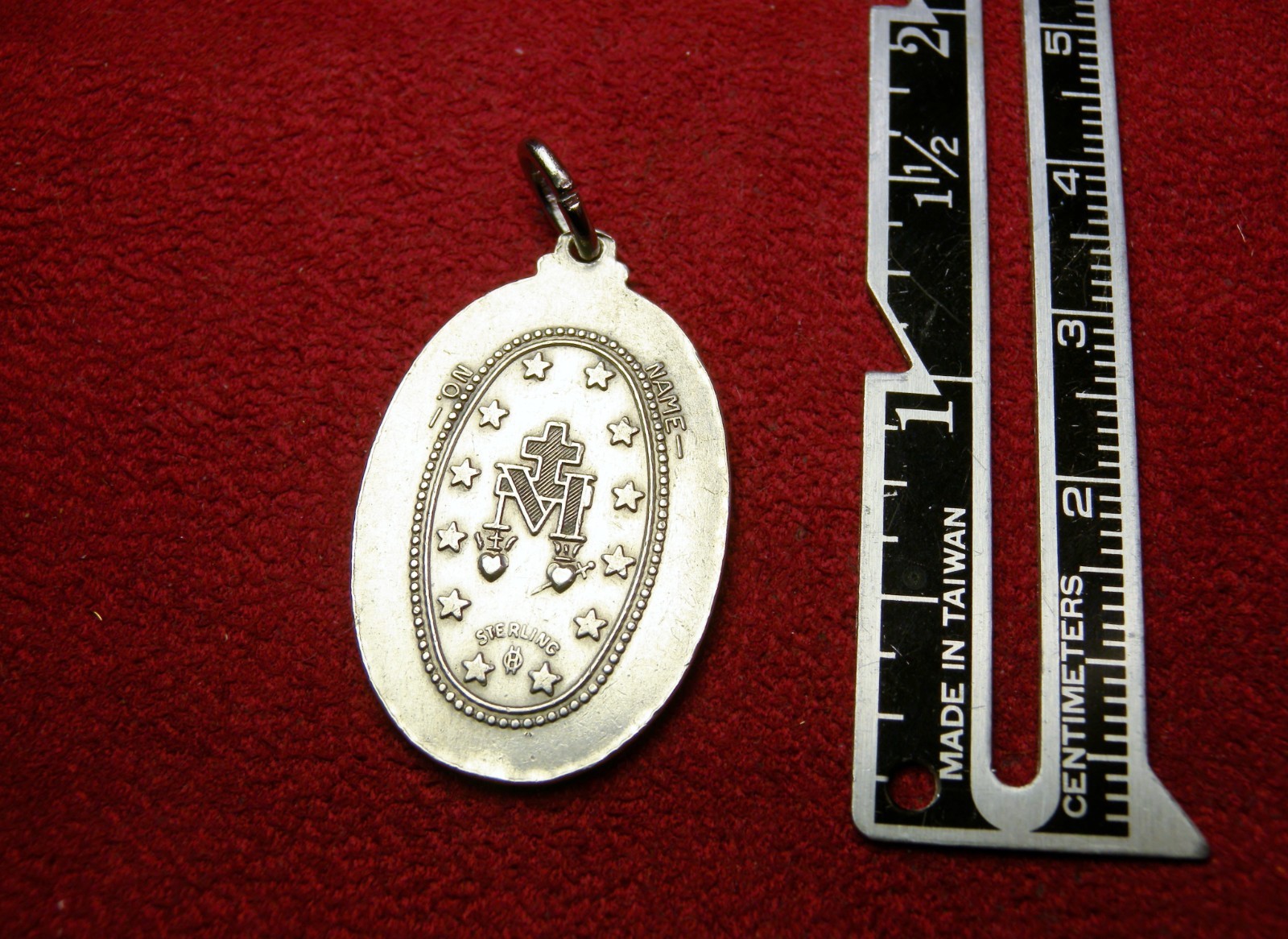 Sterling WWII USN Chaplain Sailors ID Victory Wreath Catholic Miraculous Medal