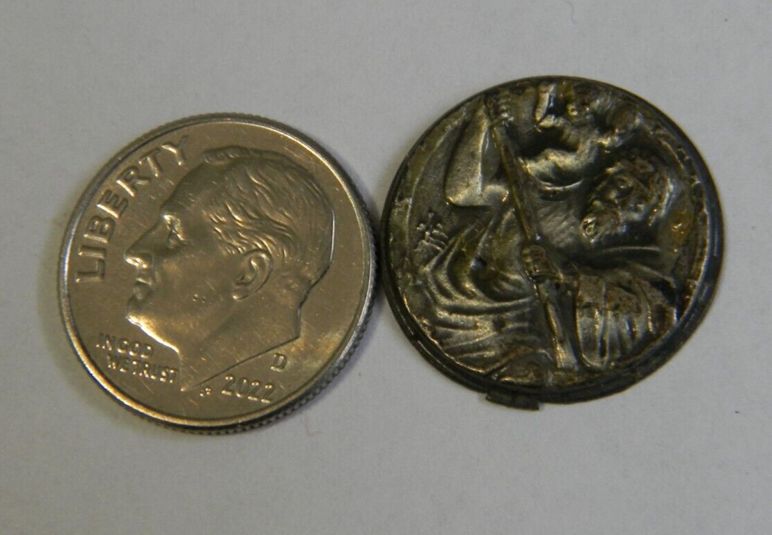 Religious St Saint Christopher patron safe travel NO BAIL small pocket medal