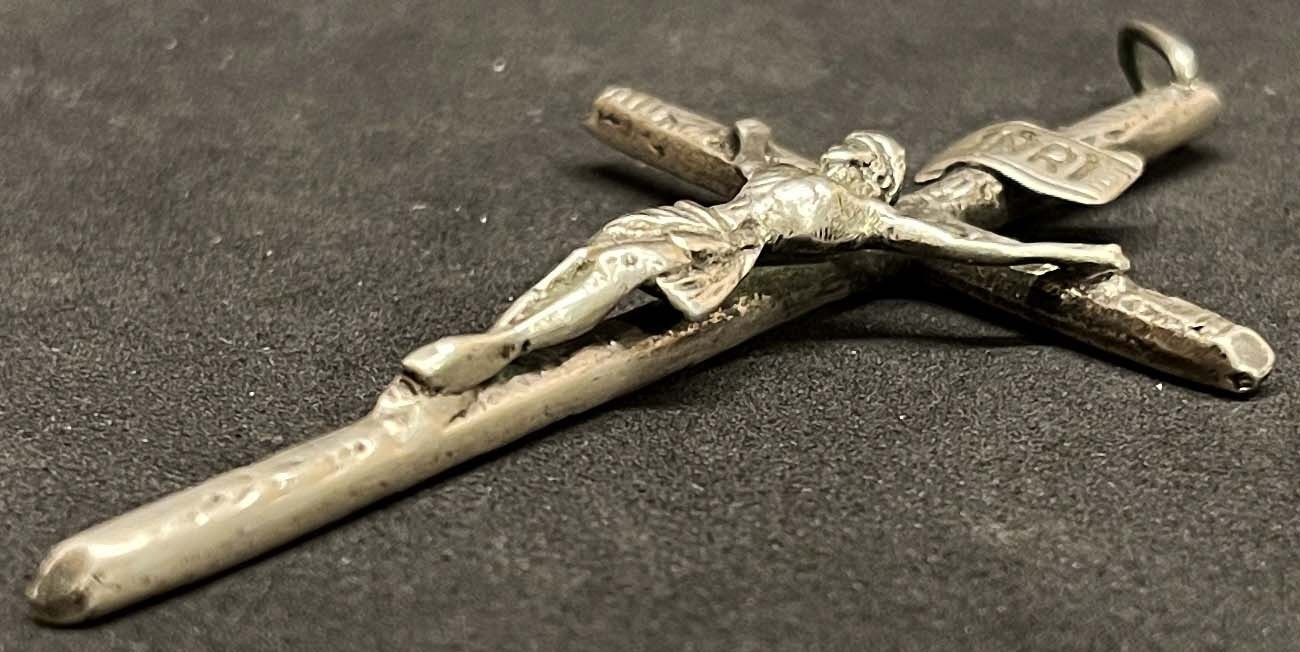 Antique silver cross Crucifix Jesus Christ, wonderful piece, excellent condition