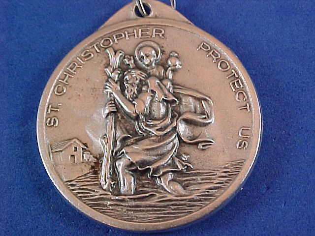 St Christopher/ Our Lady of the Highway KEYCHAIN Protection Medal Saint Medal