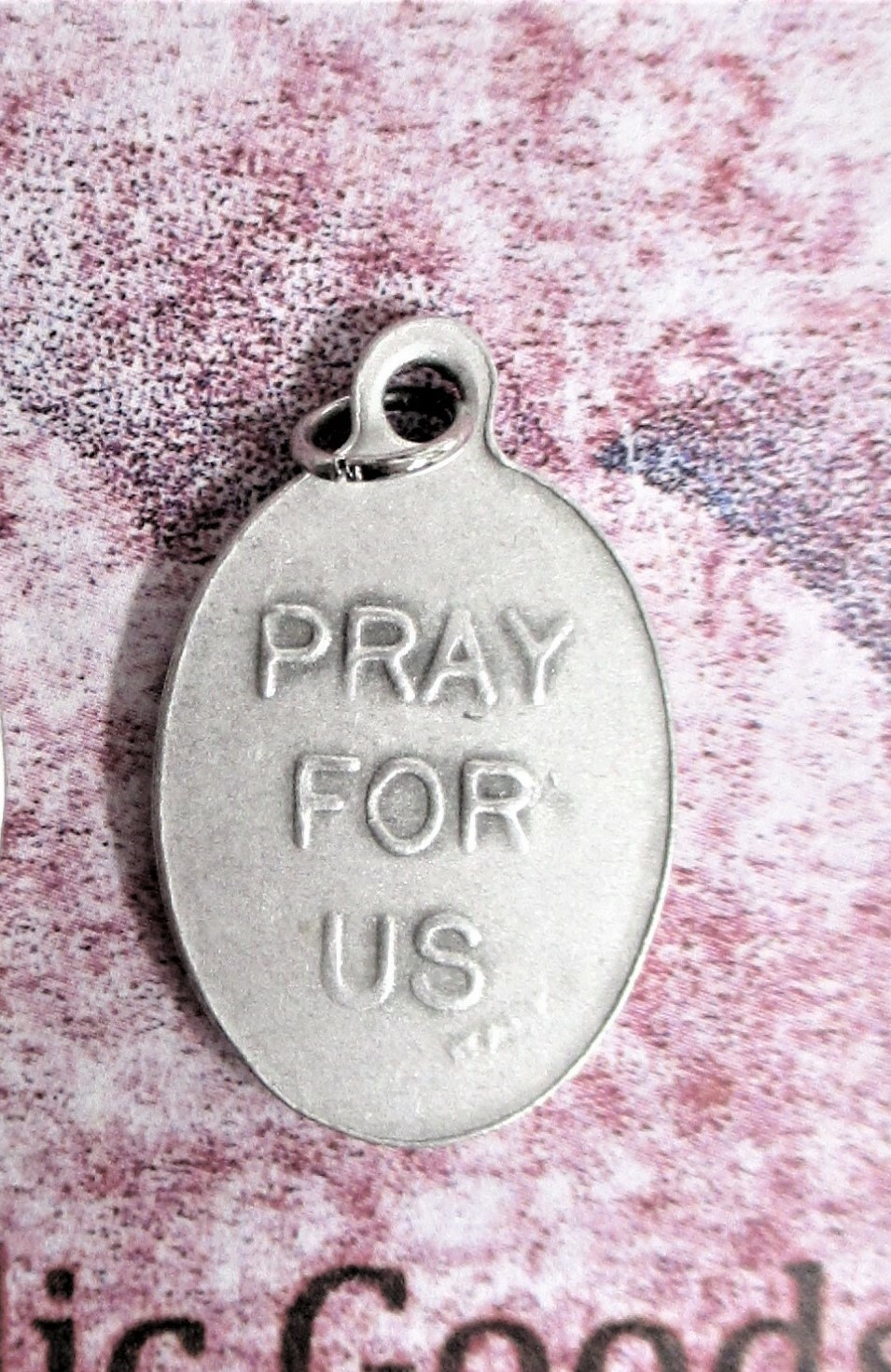 St. Saint Rita – Pray for Us – Italian Silver tone OX 1″ Medal