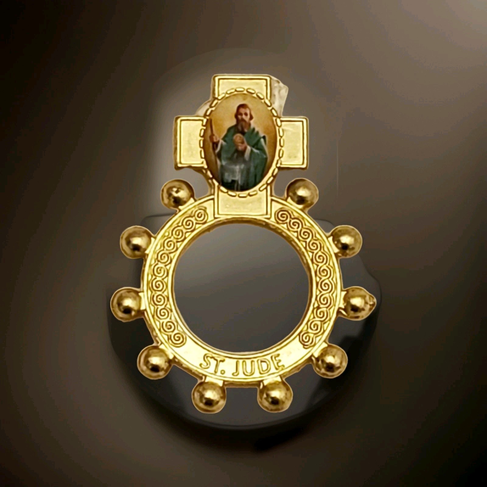 St. Jude Thaddeus Gold Medal Finger Rosary New