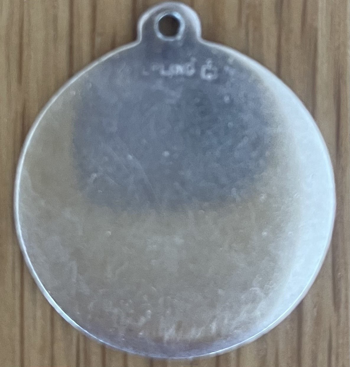 Vtg 1″ ST. CHRISTOPHER MEDAL-CHARM/ Sterling Silver 925-Guilloche Enamel