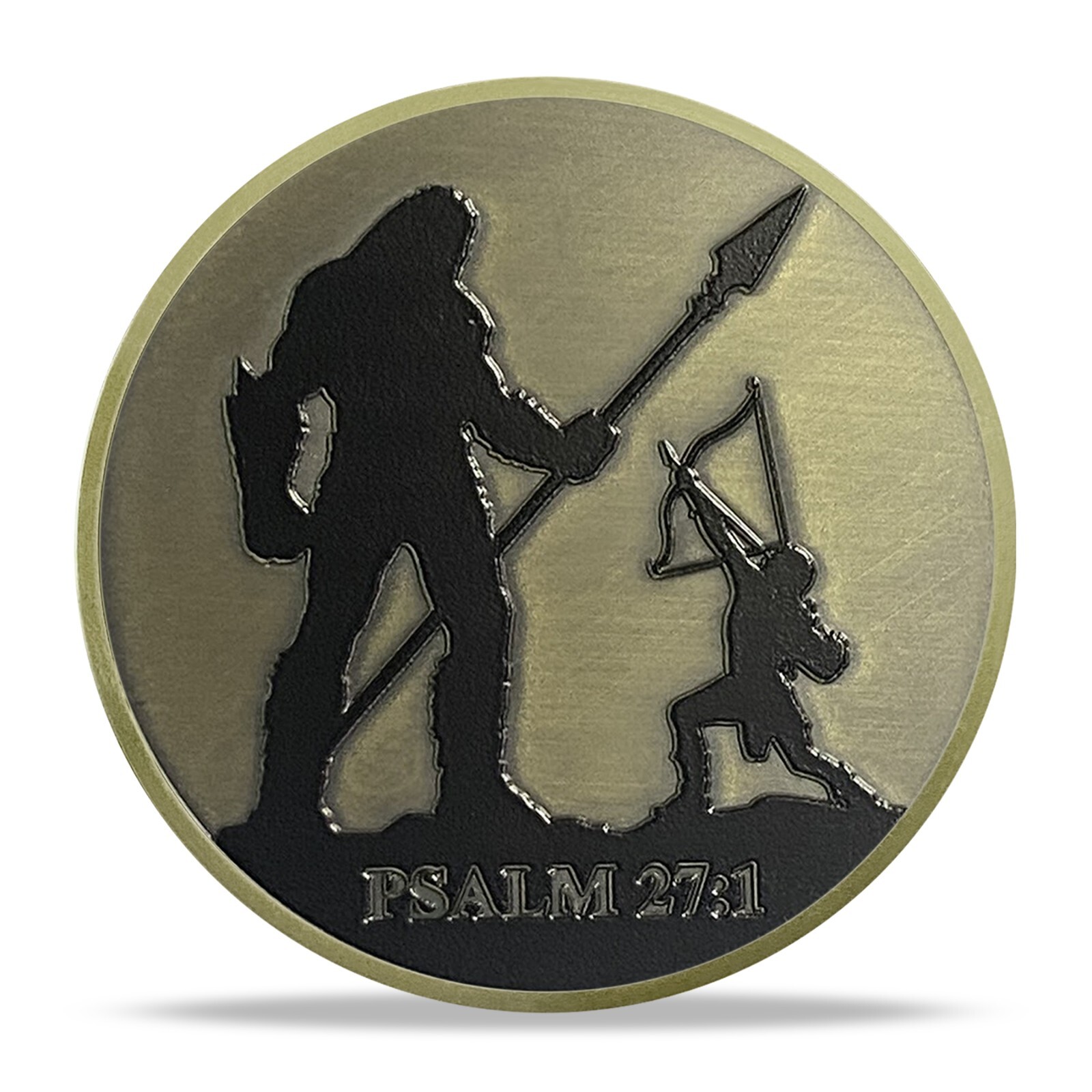 5pcs Warrior Challenge Coin Christian The Lord is My Light Psalm 27:1 Verse Gift
