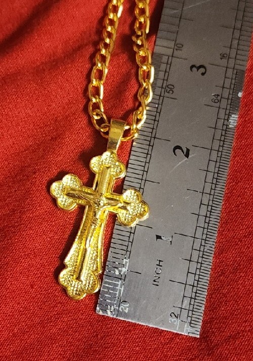 Christian CATHOLIC CROSS with CHAIN 24 inches