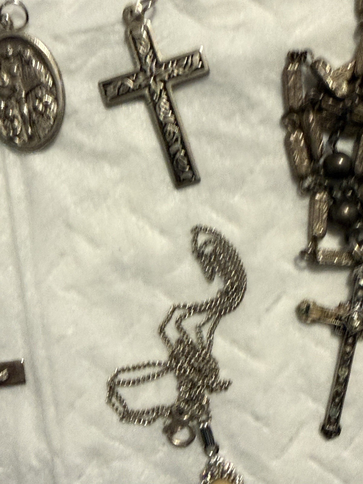 Religious Medals And Rosaries, Some 925 Silver.