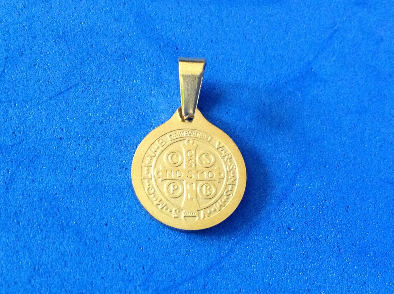 St BENEDICT Medal Protection Exorcism’s Saint Medal Gold Plated Stainless Steel