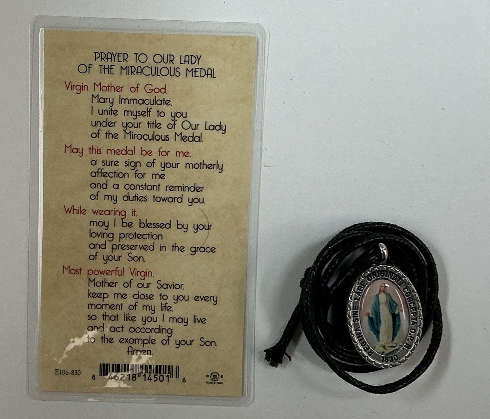 Miraculous Medal And Holy Card, Healing, Protection, Prayer, Exorcism In English