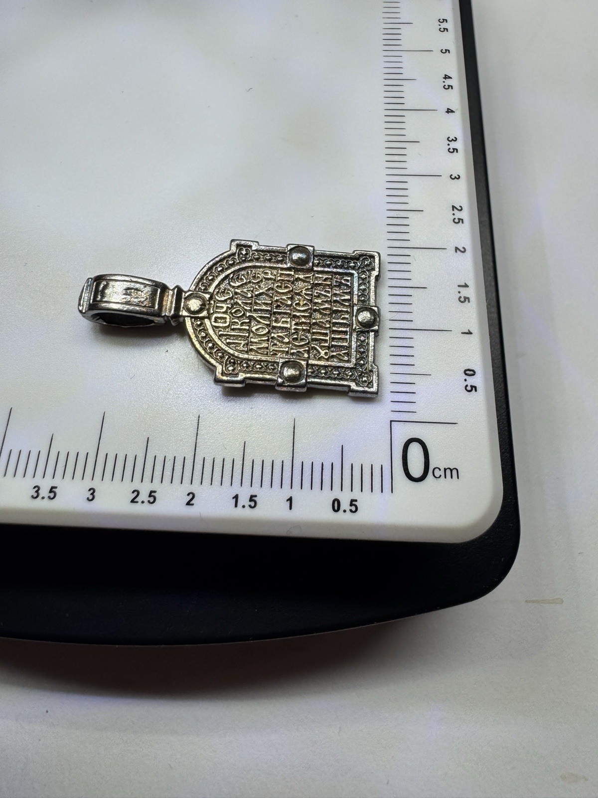 Orthodox Saint Nicholas Medal Silver 925 Christian Amulet Prayer Pendant 5.1g