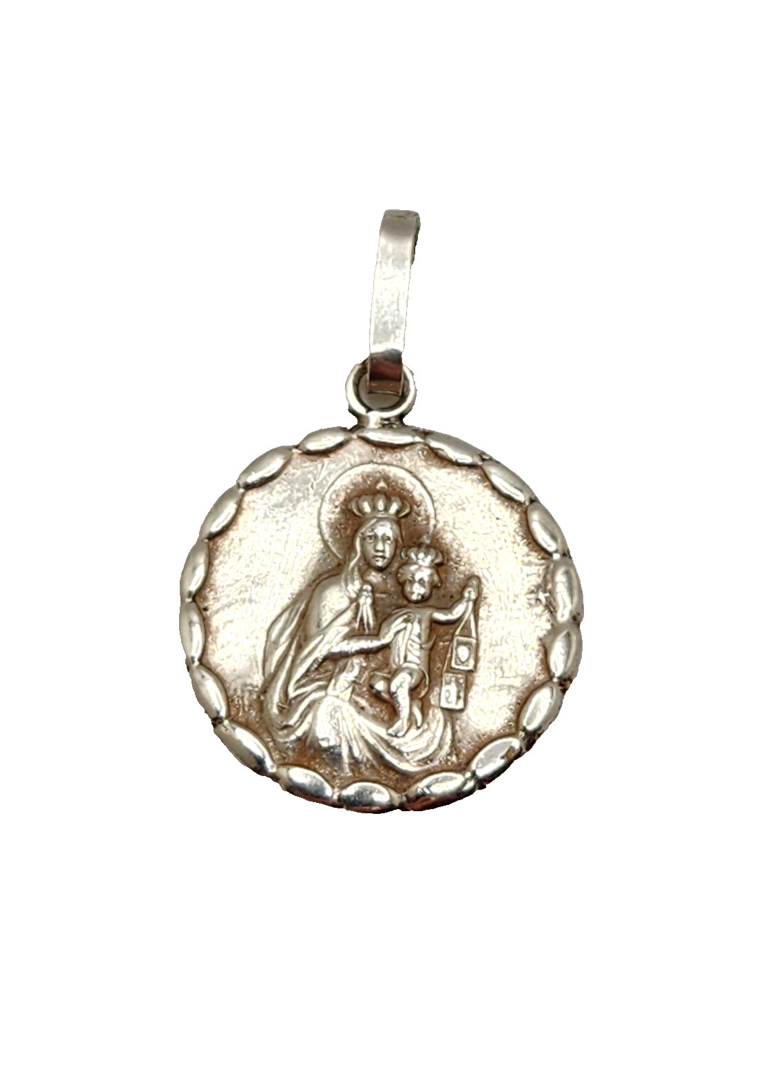 925 Sterling Reversible Our Lady of Mt Carmel & Our Lady of Perpetual Help Medal