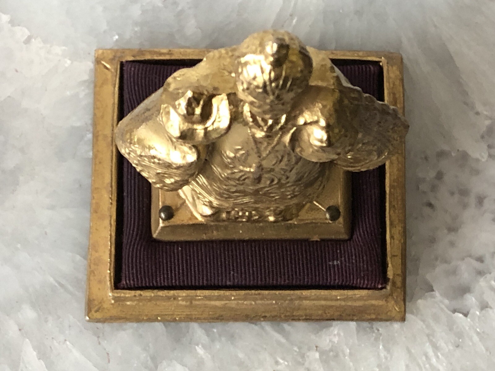 Vintage Antique Gold Medal Infant Of Prague Catholic Holy Christian Figure Small