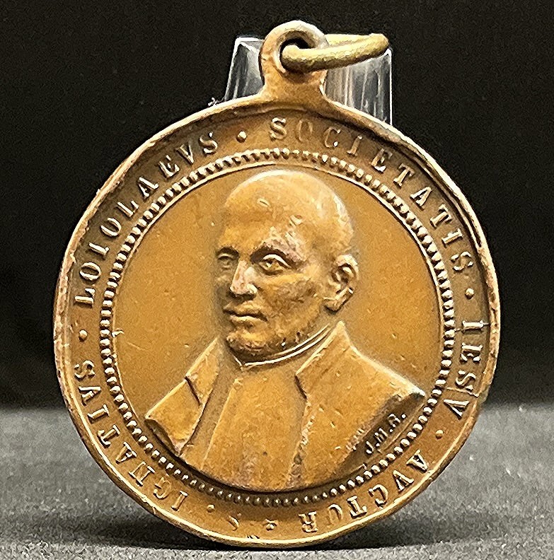 by JMR Italy 1900´ antique Saint Ignatius of Loyola Society & Holy Family medal