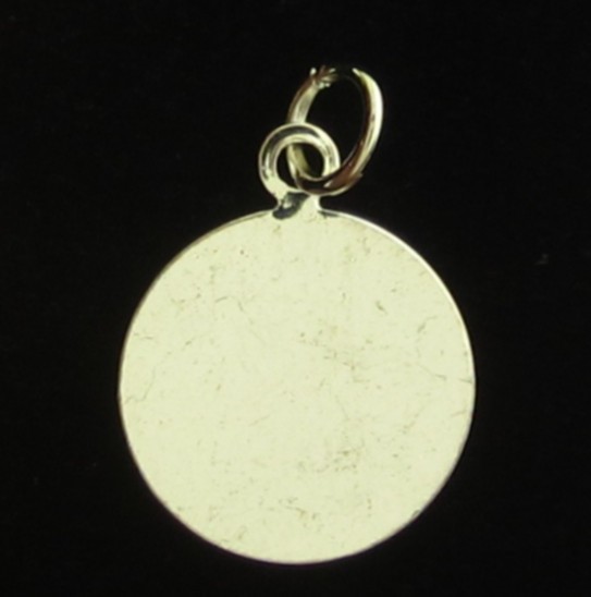 Vintage Saint Christopher Medal Black Enamel Catholic Tiny Medal Small Size