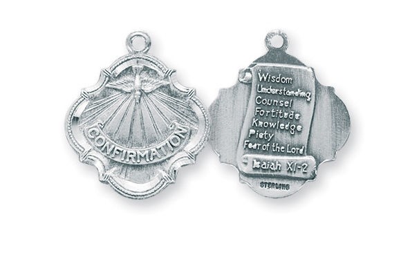 Needzo LTG 3/4″ Mens Sterling Silver Seven Gifts of the Holy Spirit Medal