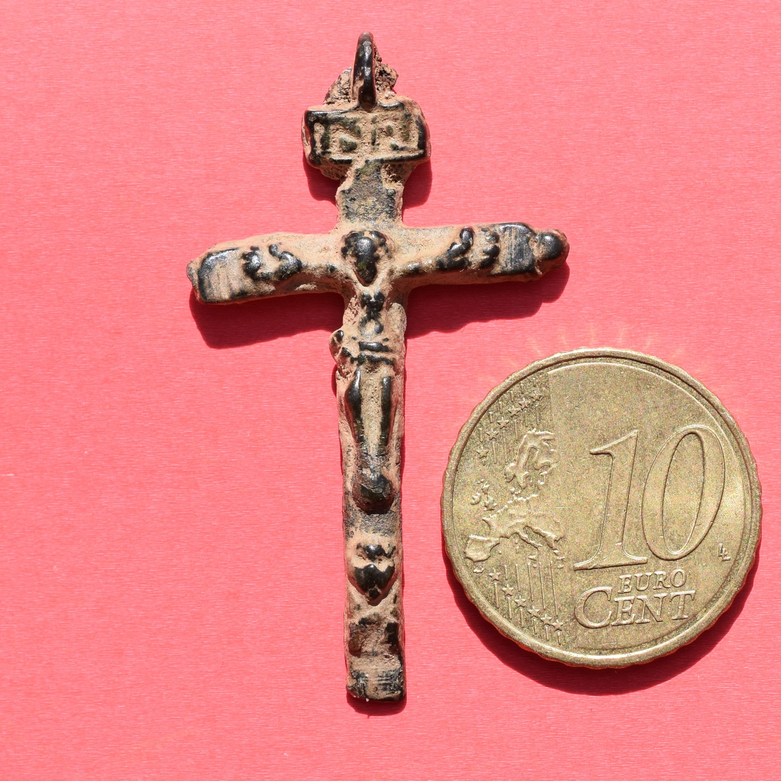 AWESOME PECTORAL 17TH CENTURY CRUCIFIX CROSS ANTIQUE BLESSED VIRGIN MEDALLION