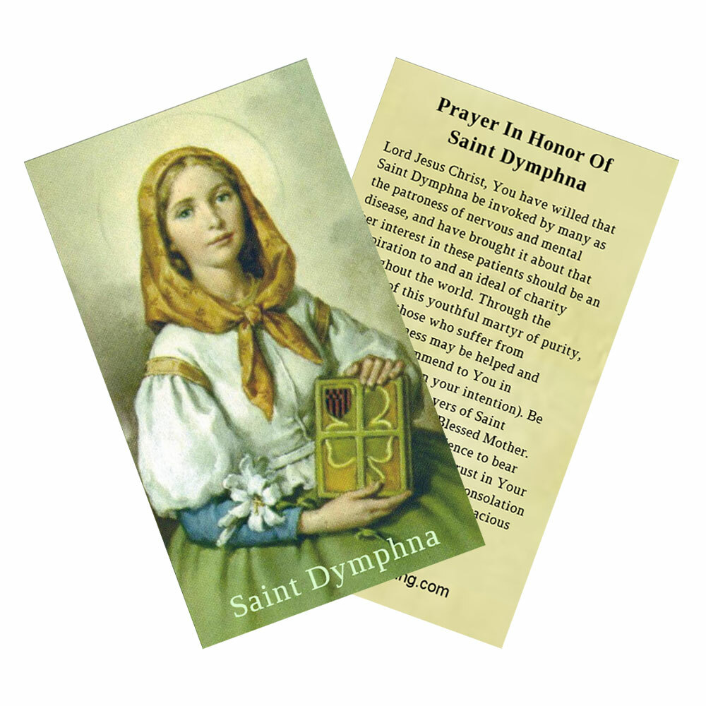 Saint St Dymphna Medal Pendant Necklace Patron Saint Of Stress And Anxiety Italy