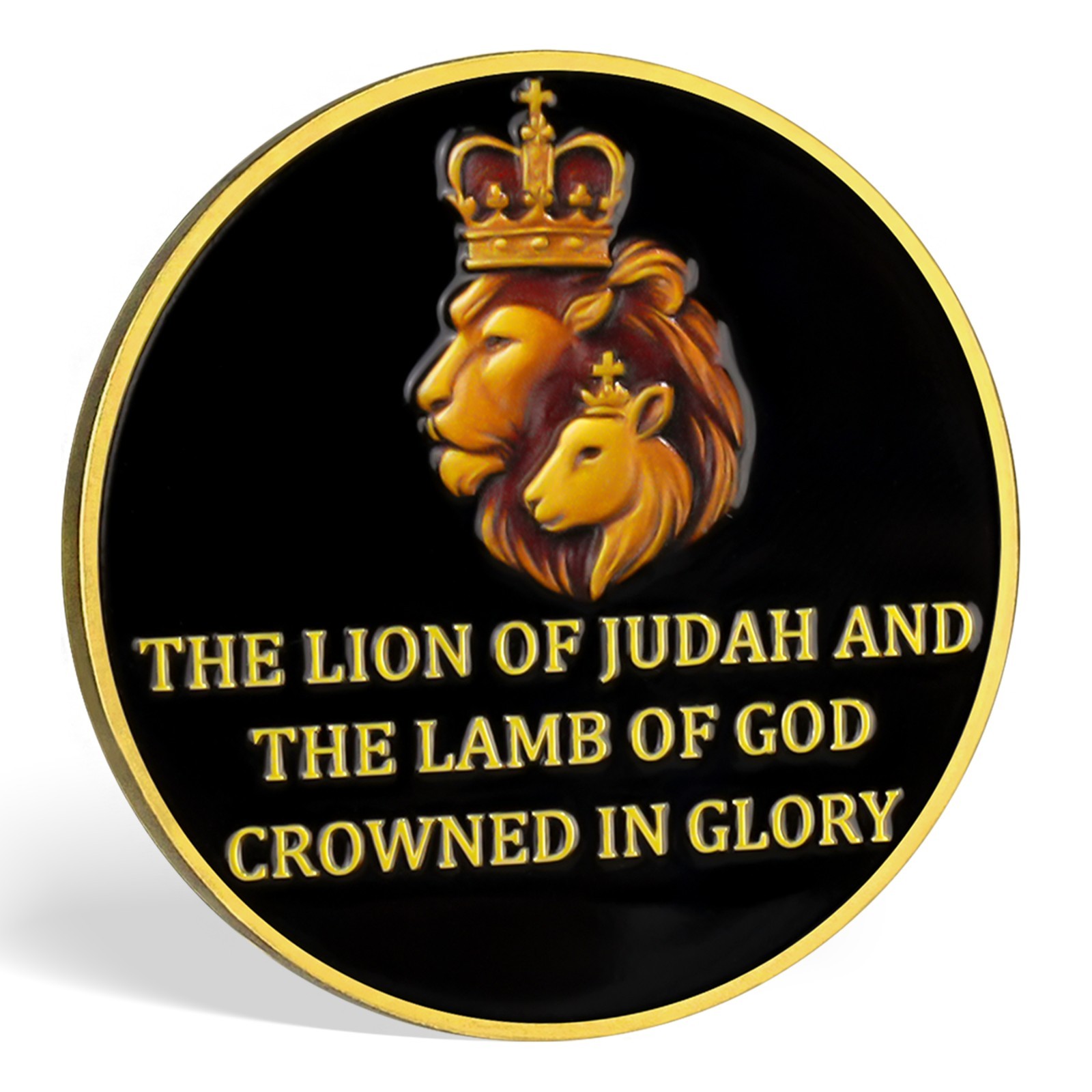 5pcs Christian Challenge Coin – Lion of Judah and Lamb Christianity Faith Gifts