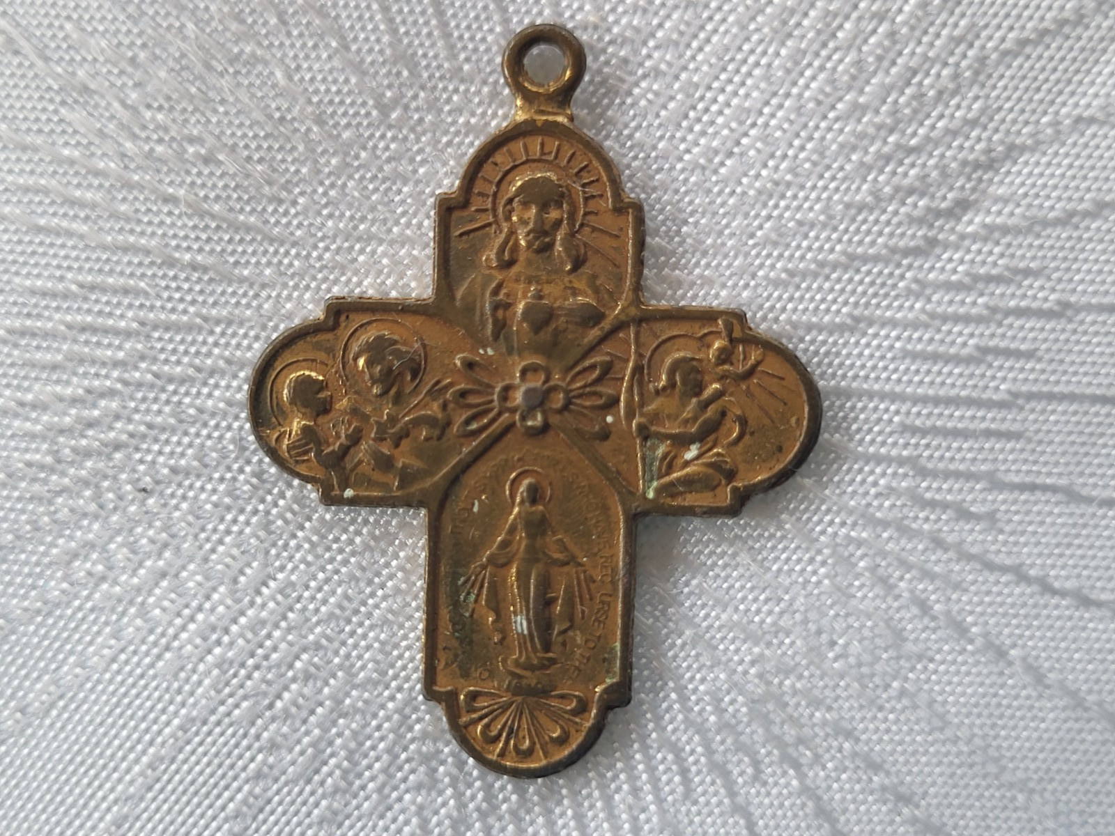 Vintage St Dominic de Guzman Elizabeth Ann Seton Anthony Holy Medals Cross ITALY