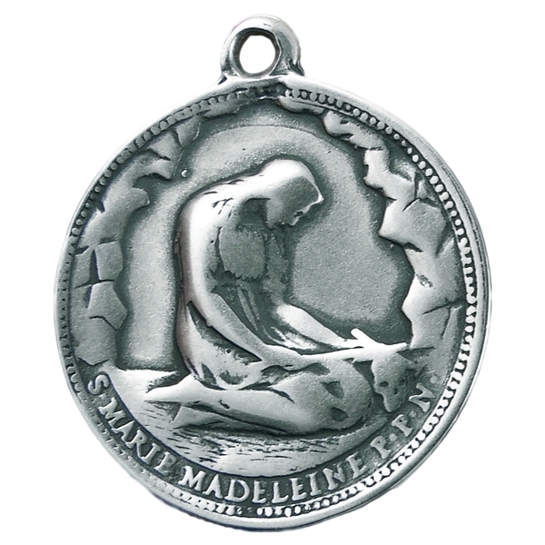MARY MAGDALENE / RISEN CHRIST Medal, silver, cast from 19th c. French original