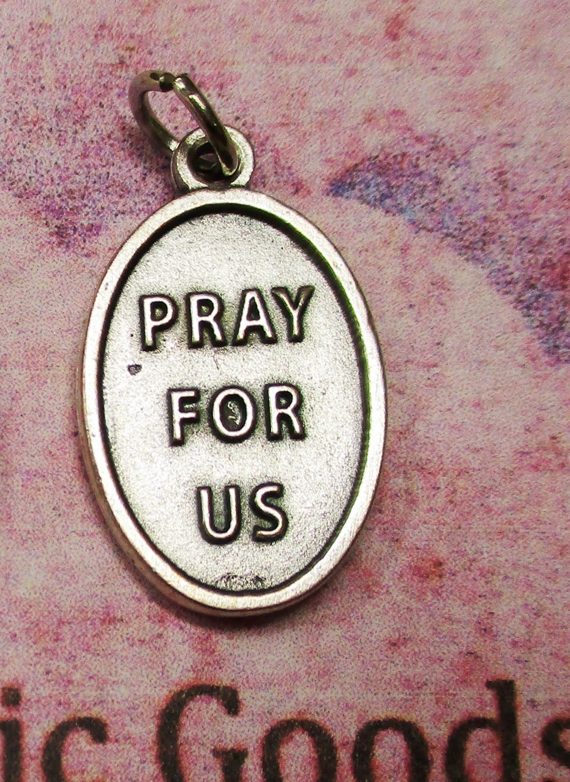 Saint St. Mark – Oxidized silver tone one inch Medal