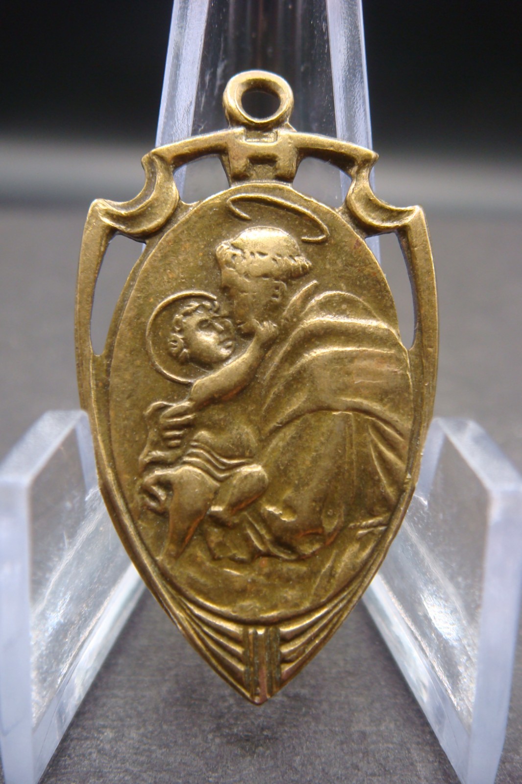 Rare Vintage Saint Anthony of Padua Medal – Italian Mystic Shield Protection