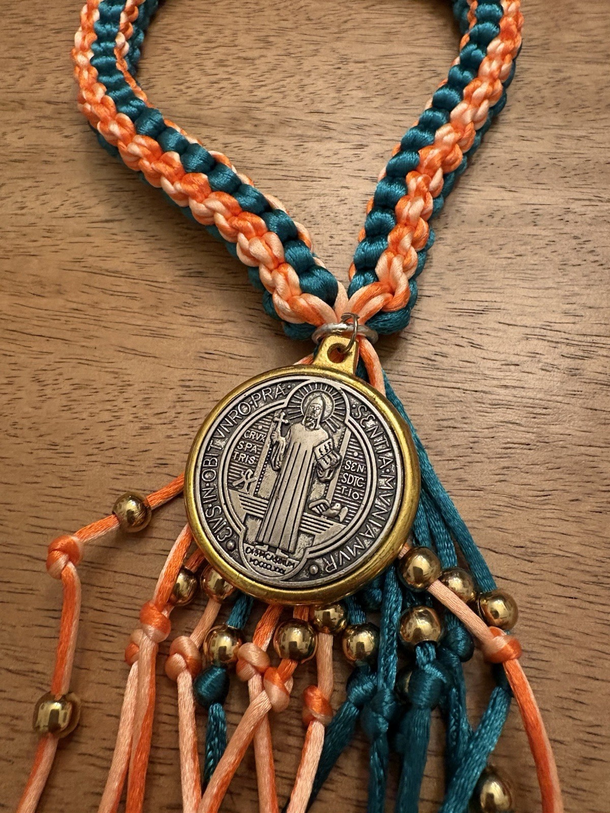 Catholic St Benedict Protection Medal NEW Braided Cord/Prayer Card Religious