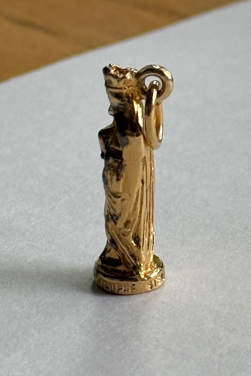Vintage Pocket Shrine St Anne De Beaupre Gold Plated Sterling Silver Pendant LS