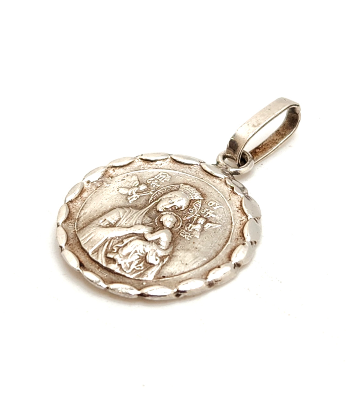 925 Sterling Reversible Our Lady of Mt Carmel & Our Lady of Perpetual Help Medal