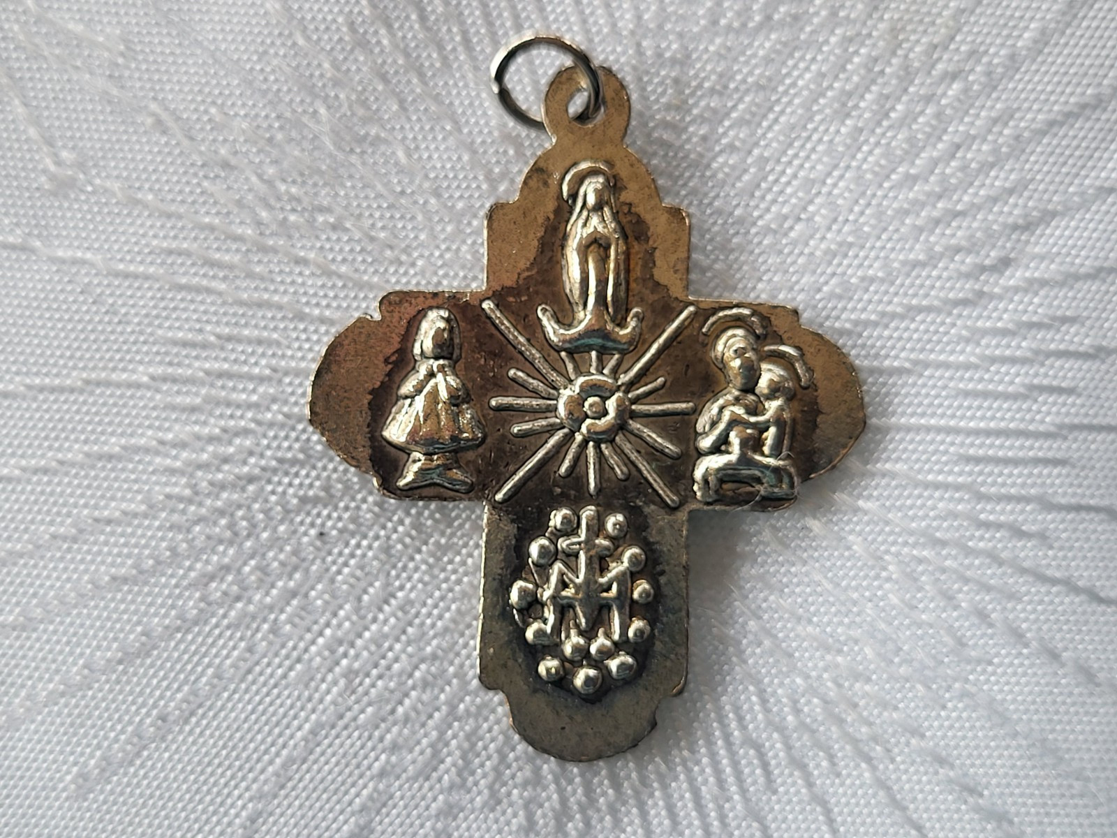 Vintage St Dominic de Guzman Elizabeth Ann Seton Anthony Holy Medals Cross ITALY