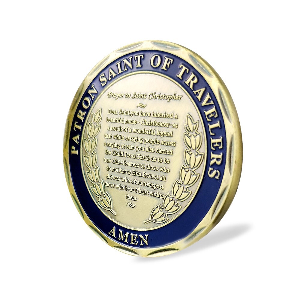 New Lot Of 10 St Christopher Protect Us Challenge Coin Set Religious Collectible