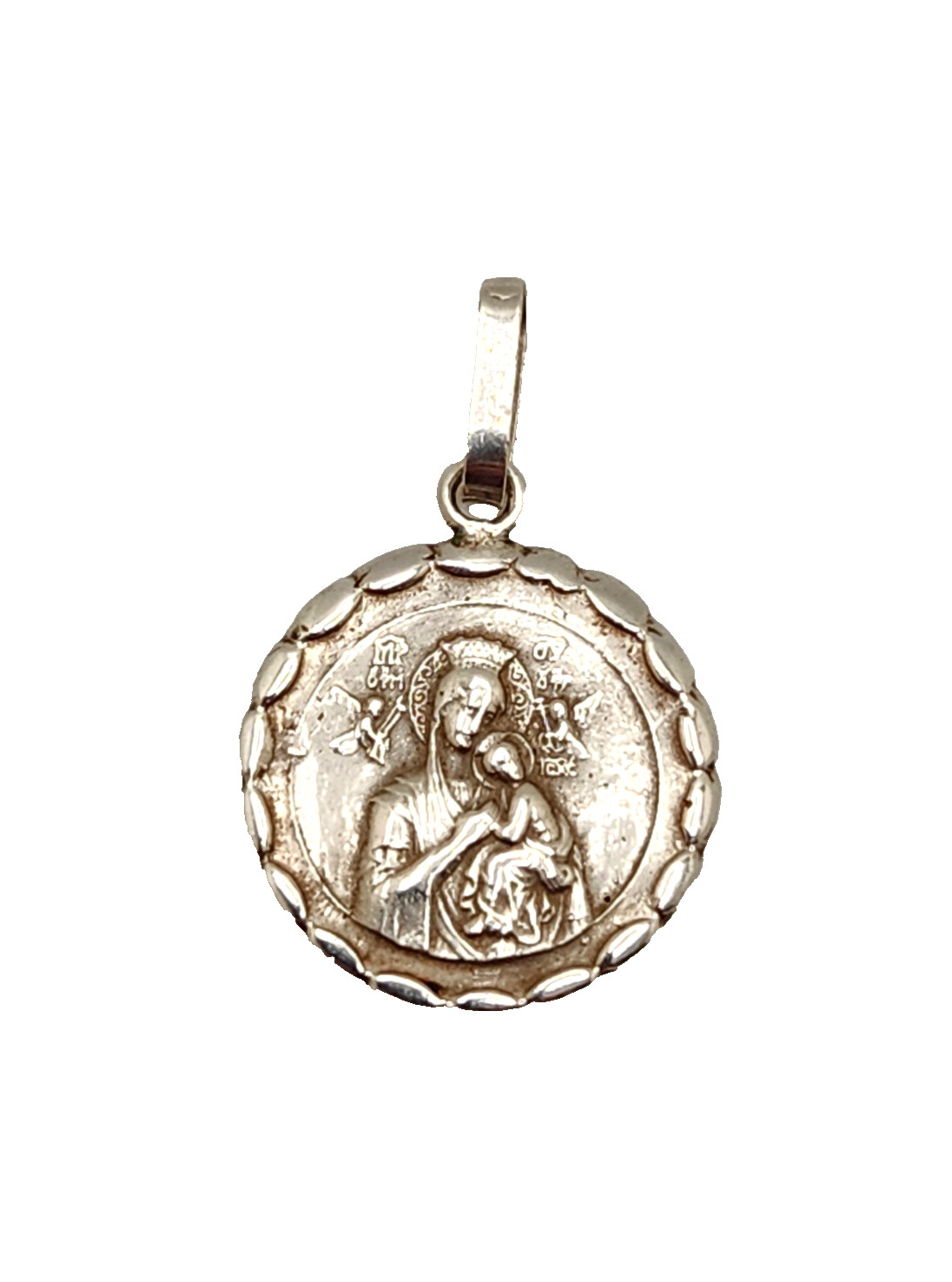 925 Sterling Reversible Our Lady of Mt Carmel & Our Lady of Perpetual Help Medal