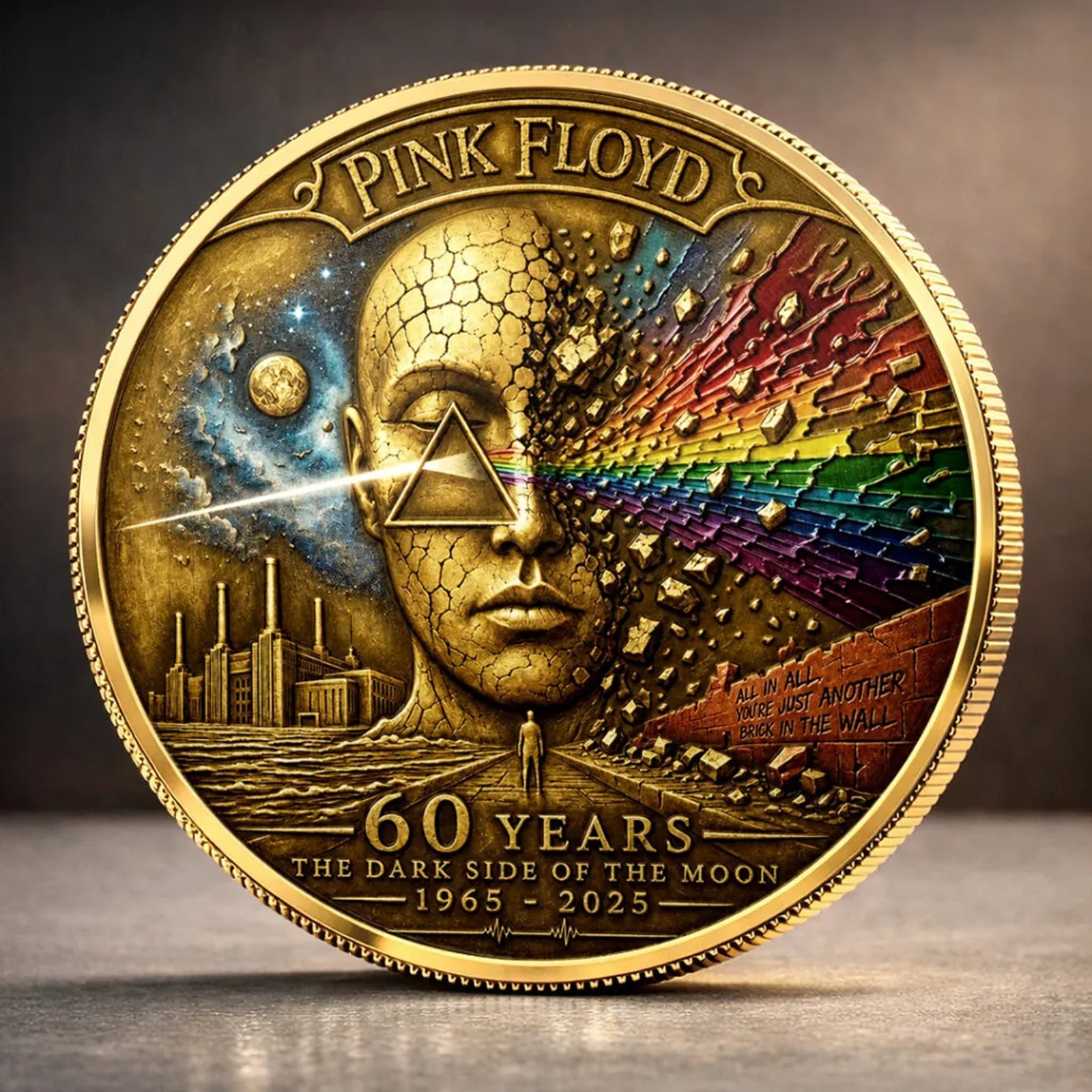 Pink Floyd 60th Anniversary Commemorative Coin – The Dark Side of the Moon Souve