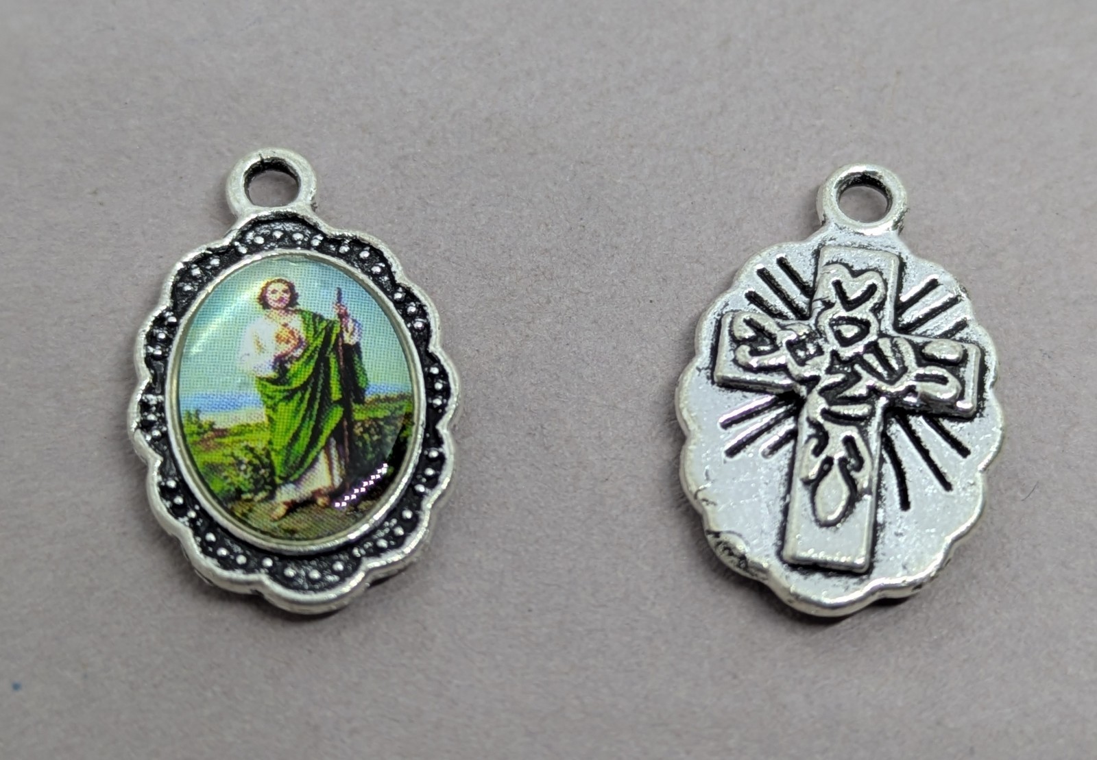 St Jude Color Picture Medal, 3/4″ Long