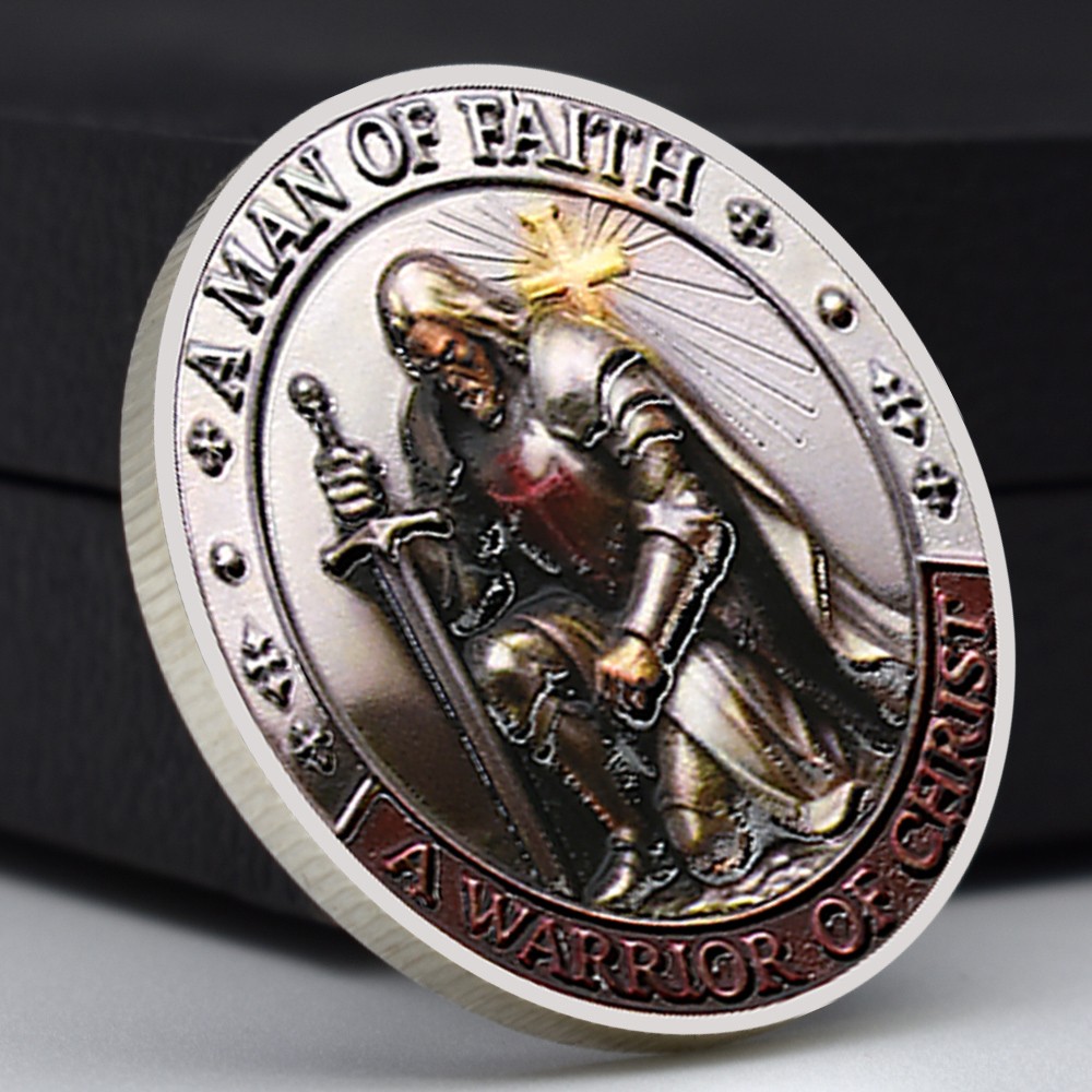Templar Knight Christian Challenge Coin Jesus Warrior of Christ Faith Gift Medal