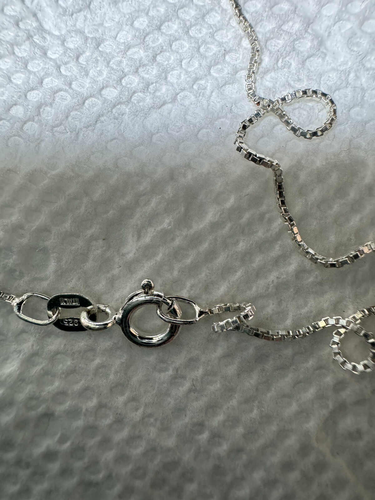 .925 Sterling Silver Chain 18” Long, Round Religious Medal Included. NWT