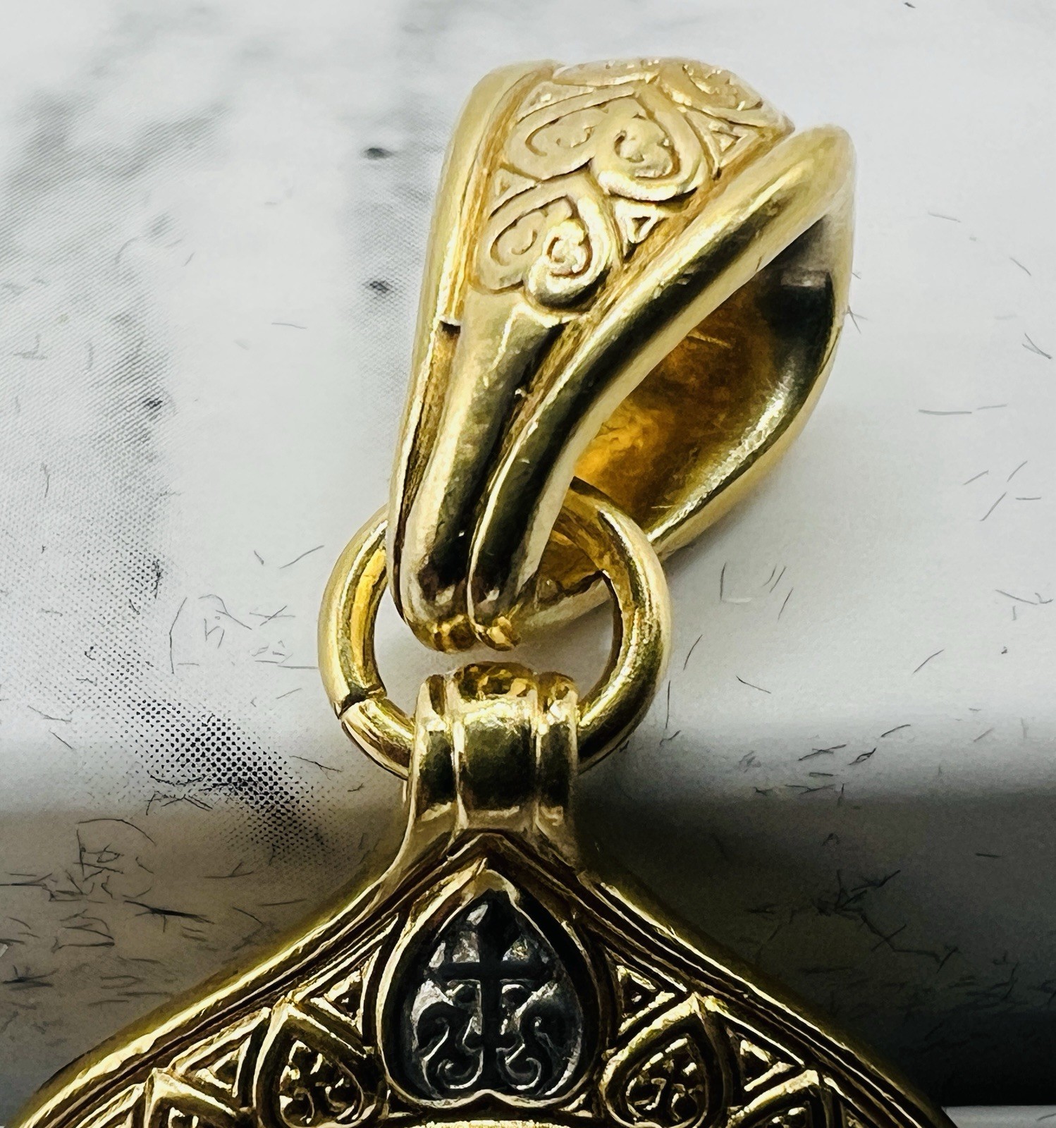 Kazan Mother of God Virgin Mary Pendant – Sterling Silver, 24K Gold Gilding