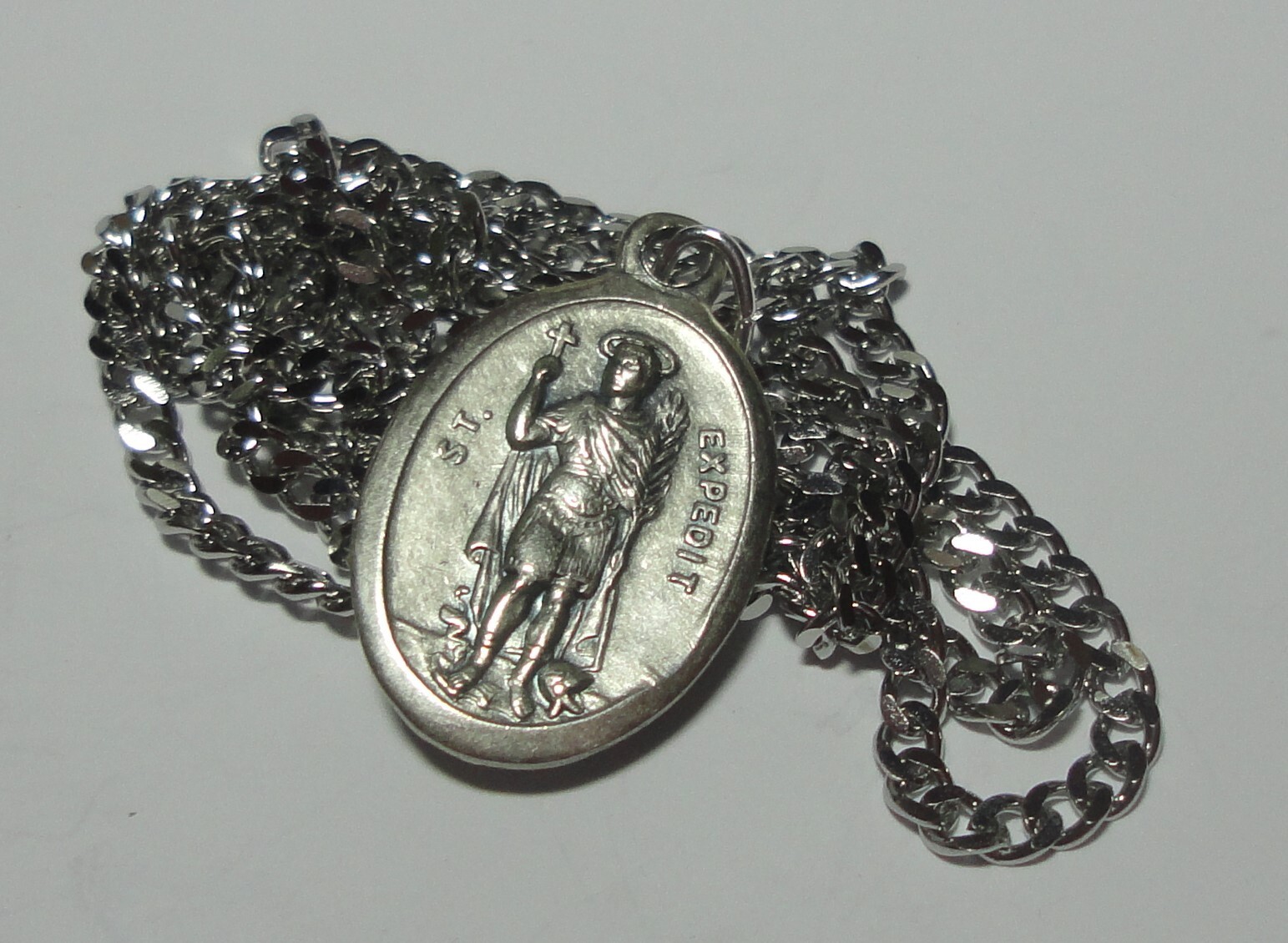 St Expeditis & Guardian Angel Holy Medal on 24″ Chain – Military Supply Officers