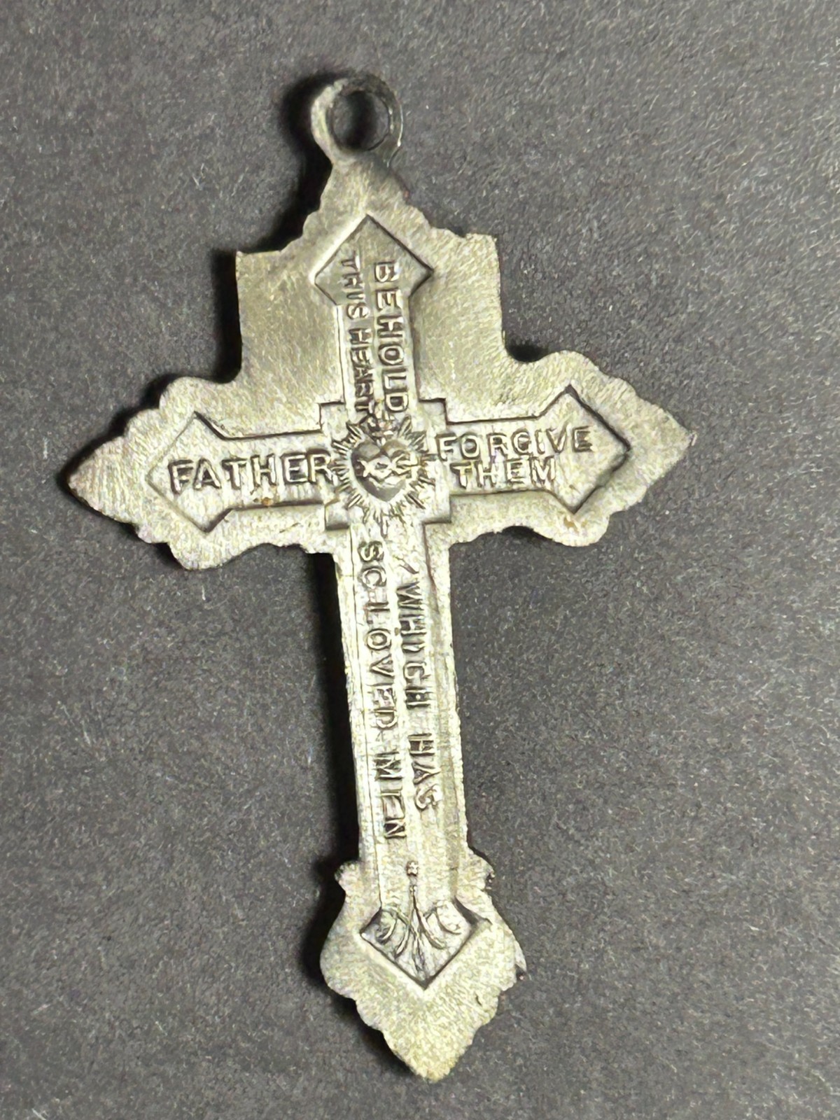 Vintage CatholicCrucifix & cross Pendant Lot St. Benedict IHS 4-Way Medal 8 Pc