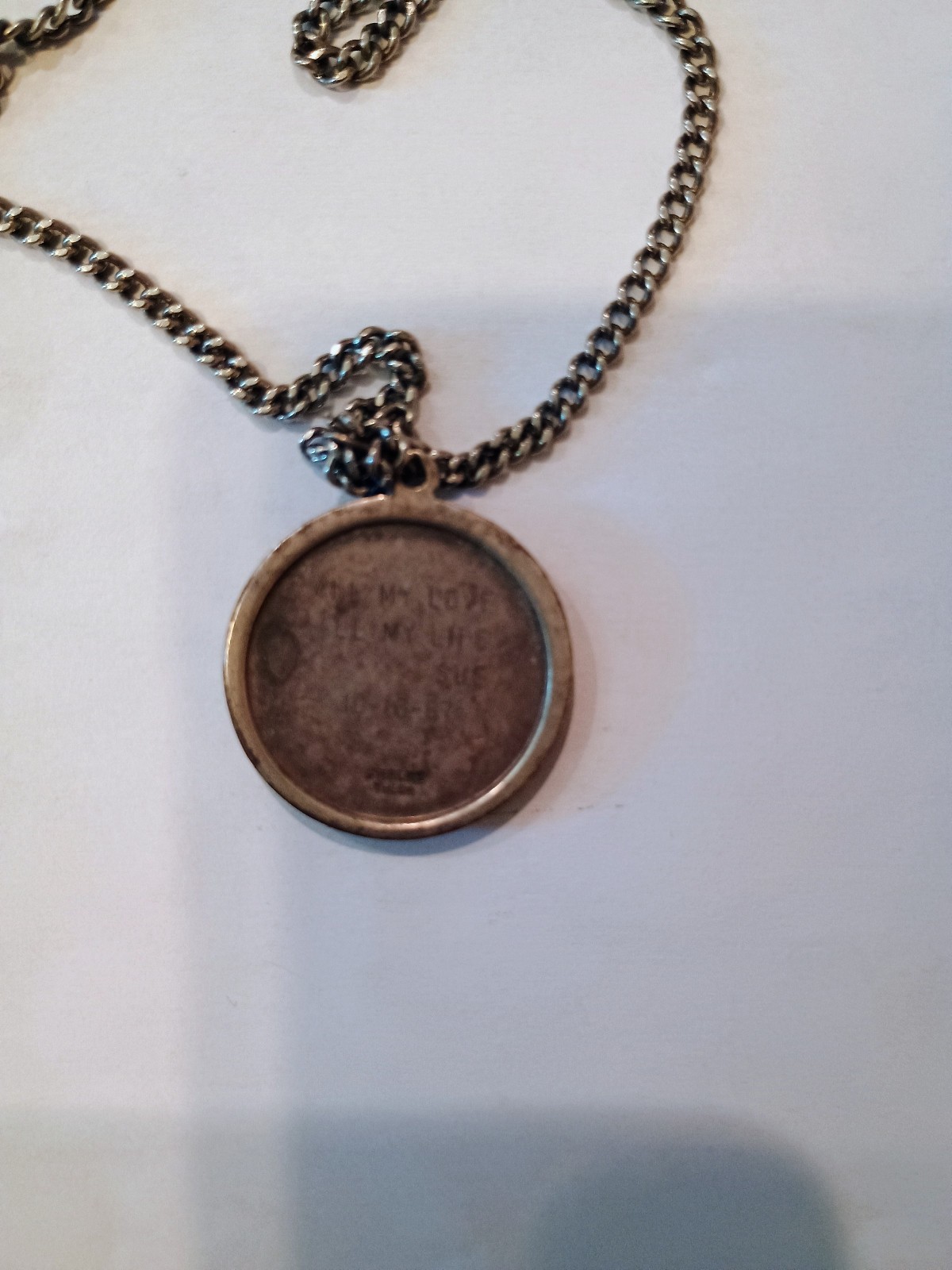 VINTAGE St Christopher Sterling Silver pendant sterling