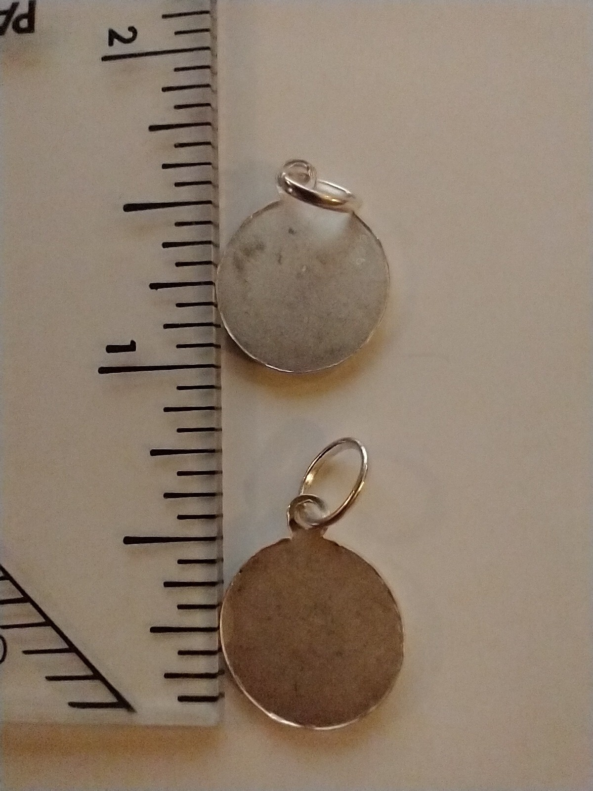 Catholic Sterling Silver Lot of 2 x Small Religious Medals