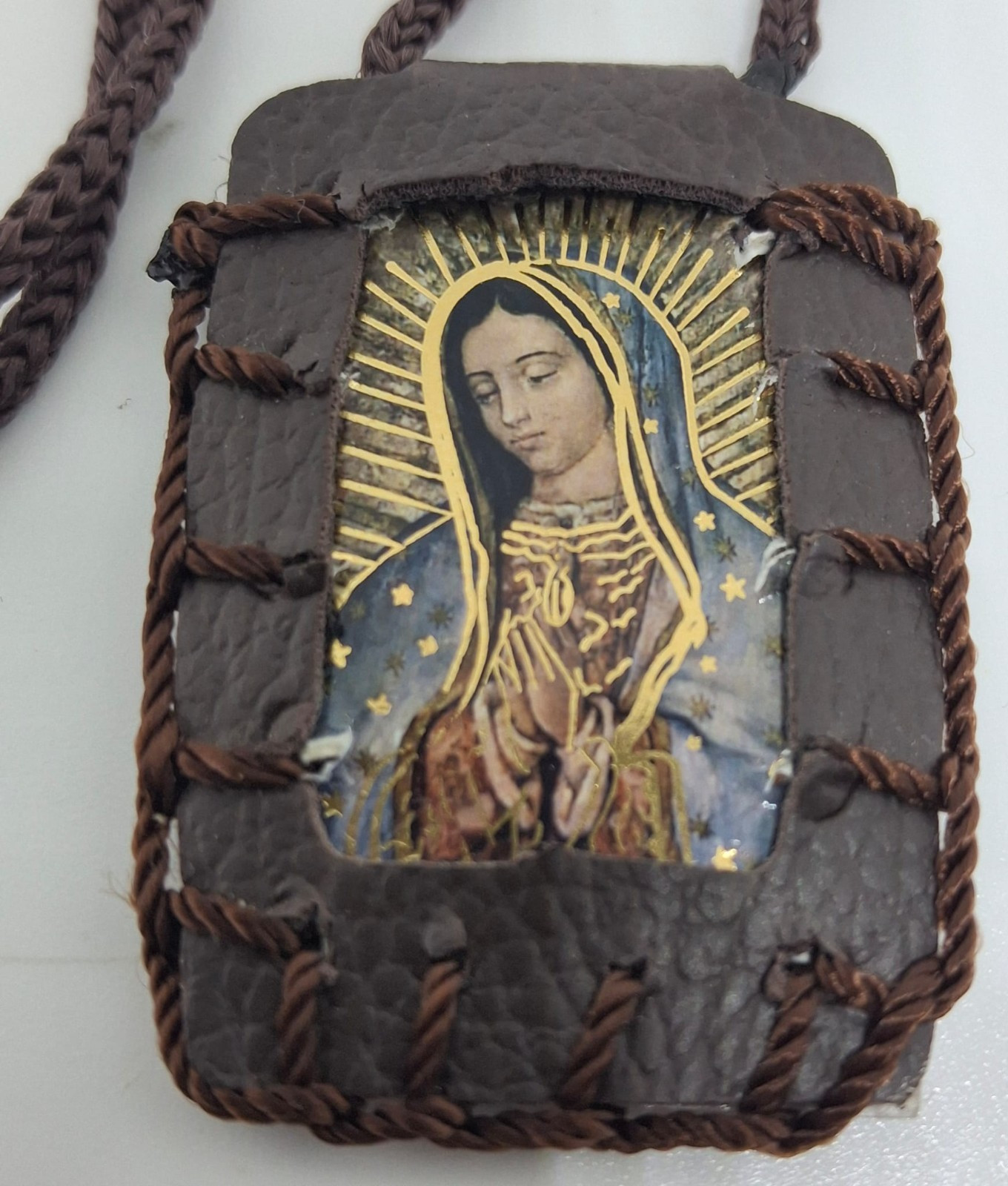 Our Lady of Guadalupe/St jude Black Necklace Collar scapular Virgen / san judas