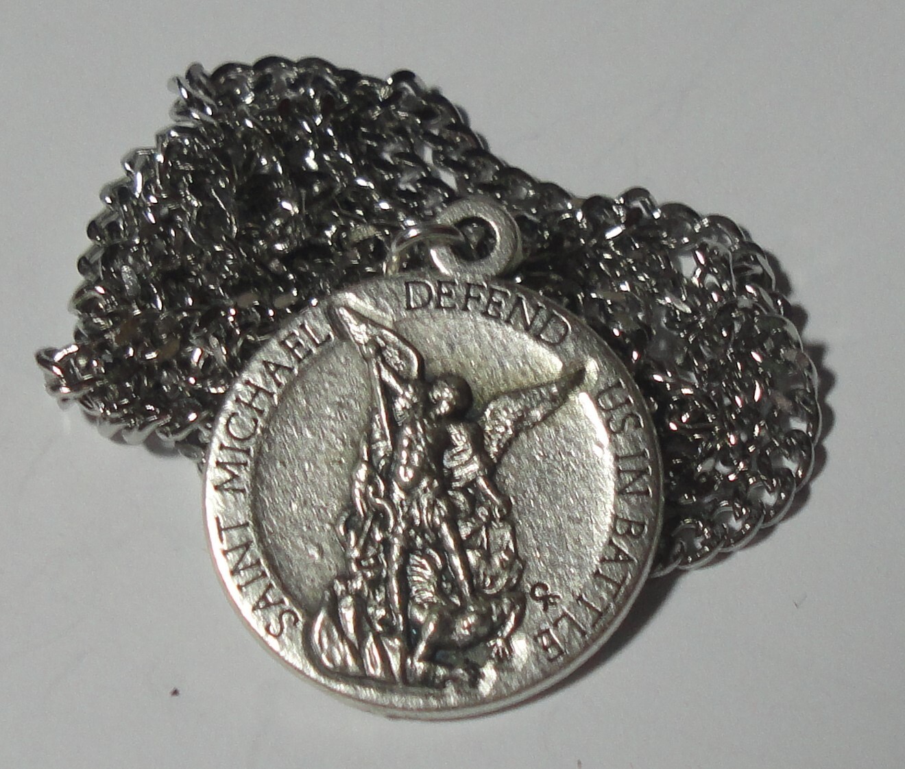Archangel St Michael United States Army Holy Medal on 24″ Stainless Steel Chain